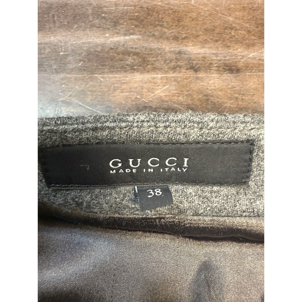 Gucci Pencil Skirt Wool Cashmere Knee Length Lined | Gray | Size IT 38 US XS - Picture 5 of 10